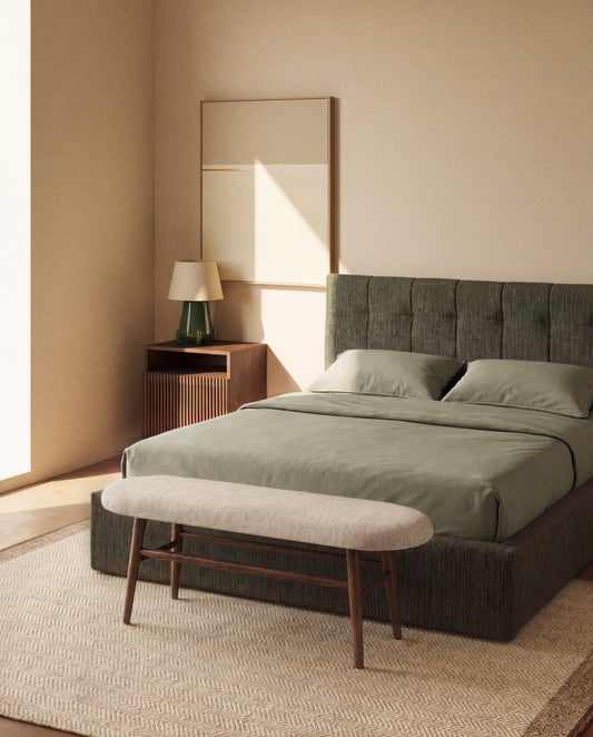 Odra table lamp in green ceramic with glossy finish