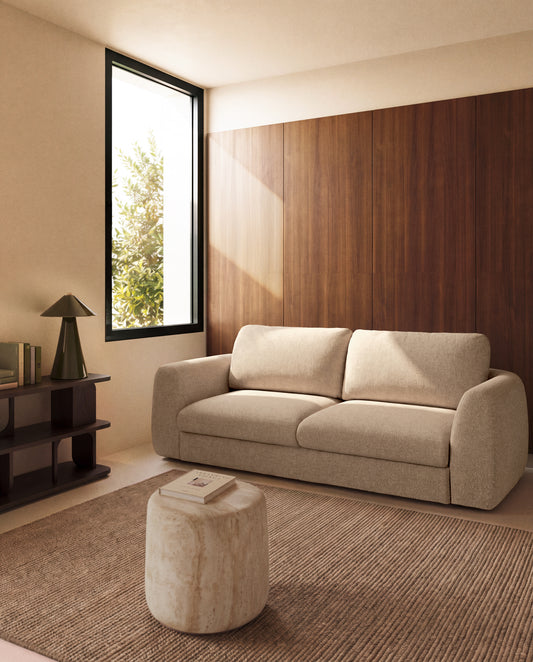 Vera beige 4-seater sofa bed240 cm FSC Mix Credit