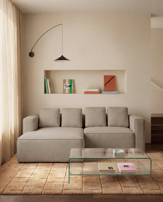 Burano glass coffee table 110 x 55 cm