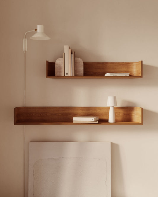 Octavia shelf made of ash plywood FSC Mix Credit 120 x 20 cm