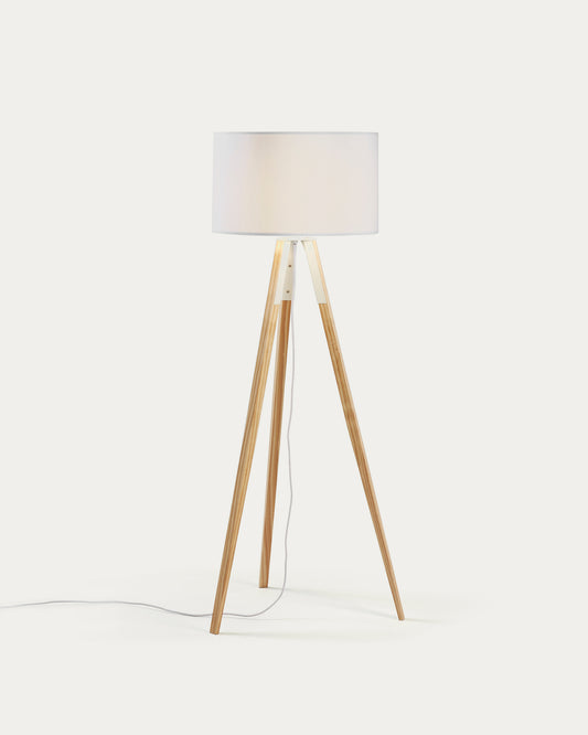 Iguazu floor lamp in solid pine wood