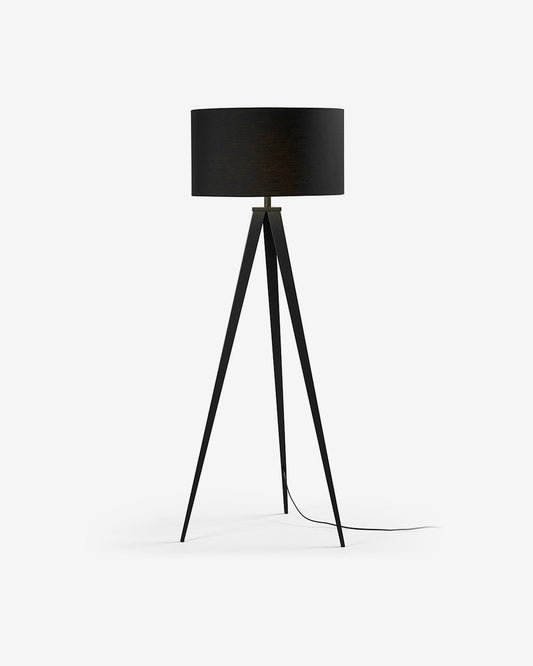 Iguazu floor lamp in steel with black finish