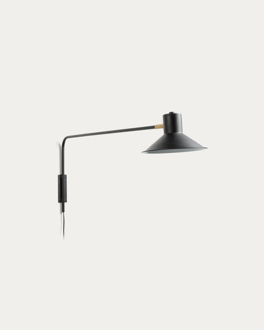 Aria wall light in steel with black finish