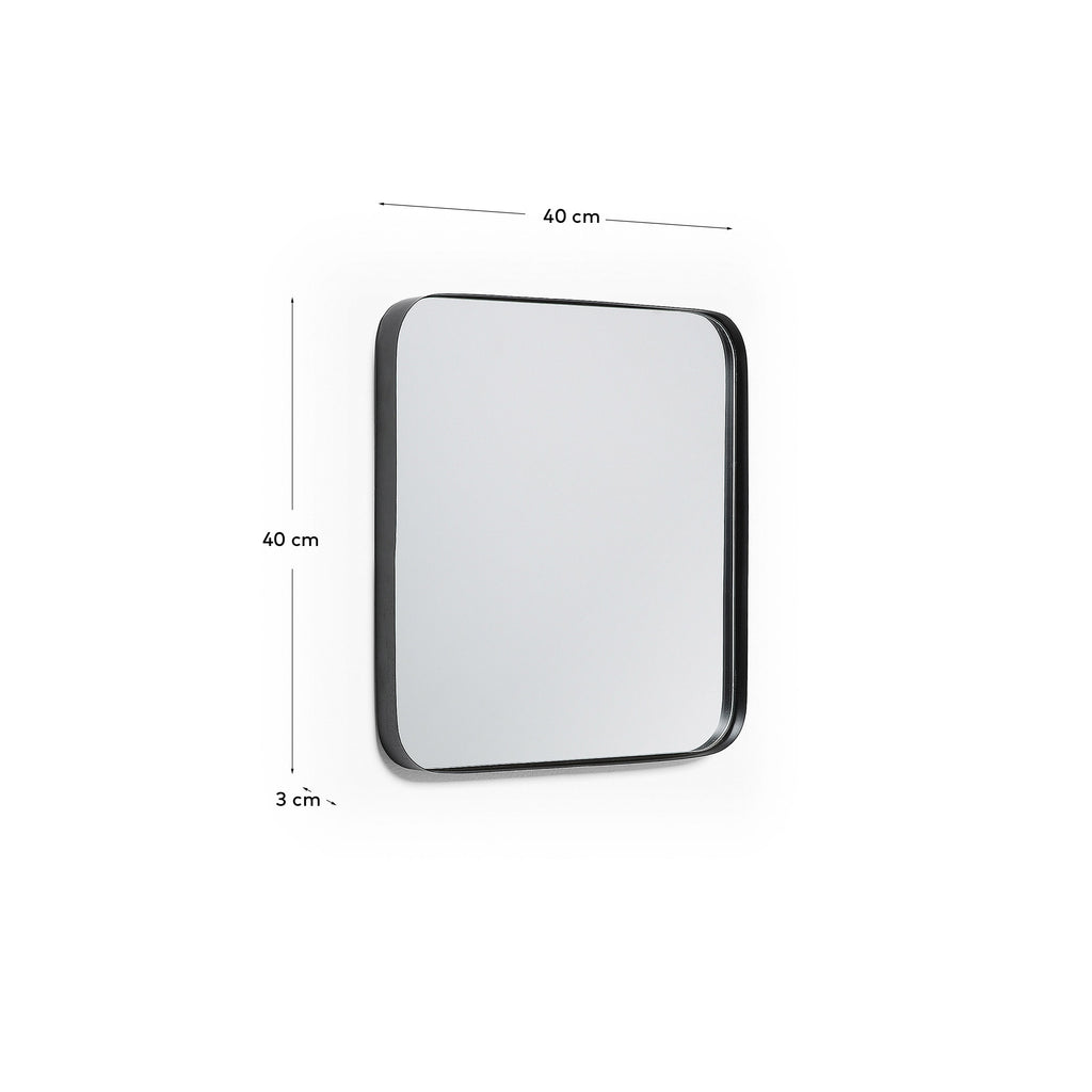 Marco black metal wall mirror 40 x 40 cm