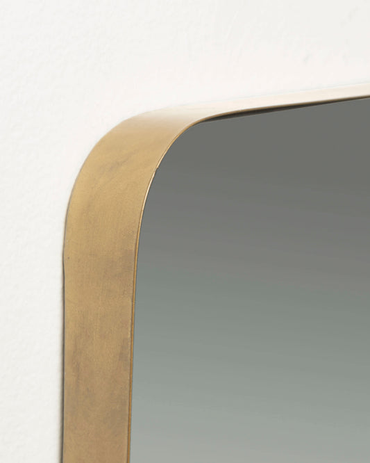 Marco gold metal wall mirror 30 x 100 cm