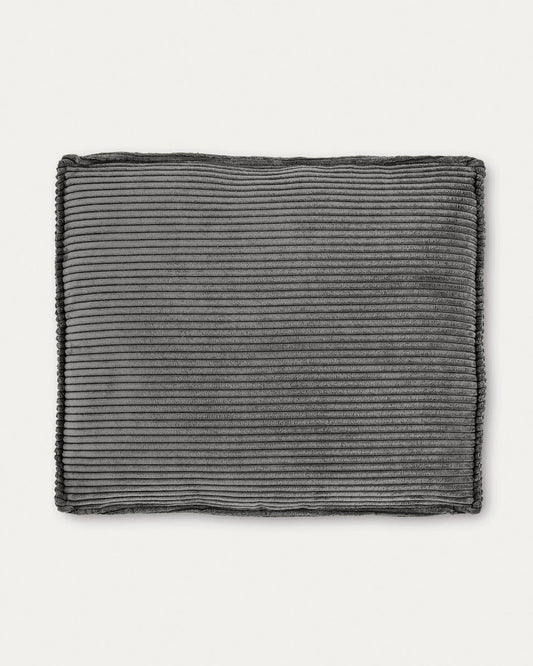 Blok cushion in grey wide seam corduroy, 50 x 60 cm