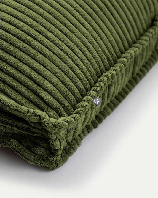 Blok cushion thick green corduroy 50 x 60 cm