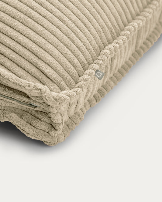 Blok cushion thick ecru corduroy 50 x 60 cm