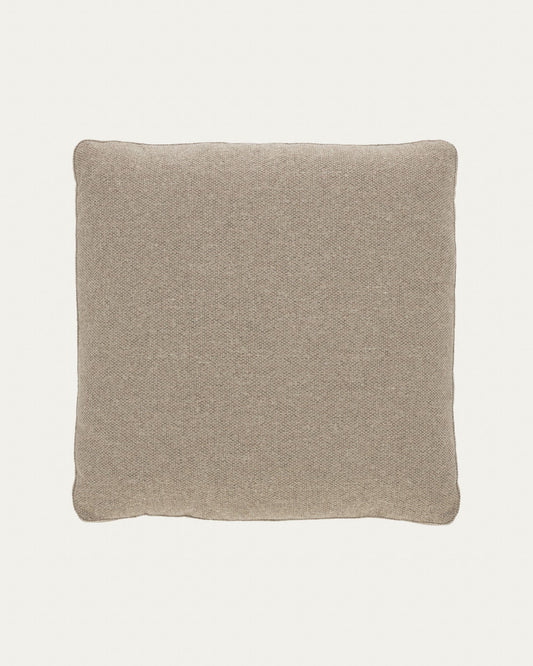 Blok cushion in beige, 60 x 60 cm