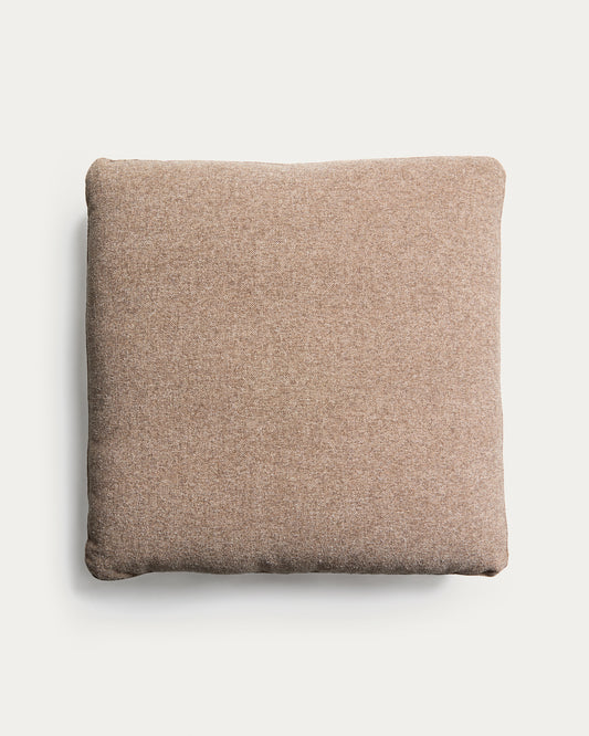 Blok brown chenille cushion 60 x 60cm