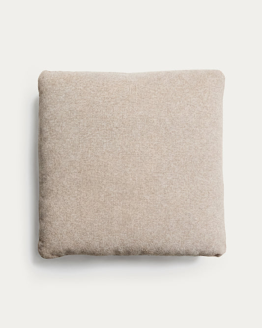 Blok beige chenille cushion 60 x 60cm