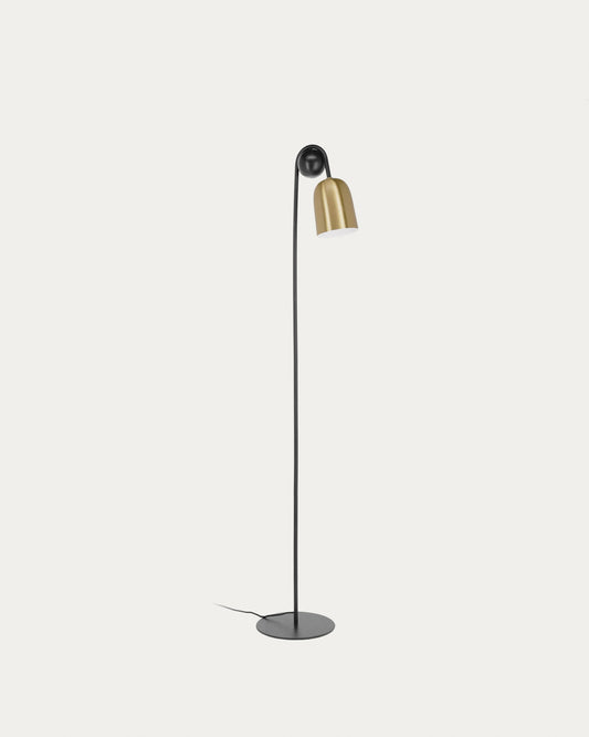 Natsumi metal and wood floor lamp