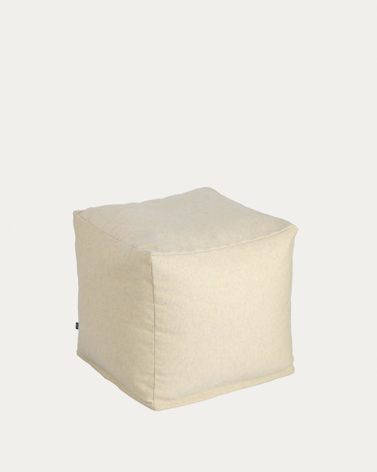 Squared 50 x 50 cm Beige Nedra pouf