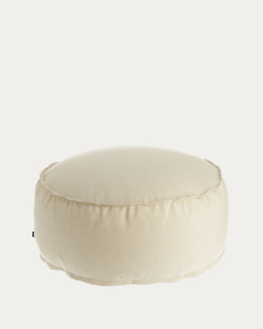 Round Ø 70 cm Beige Nedra pouf