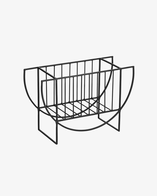 Aubrey black magazine rack