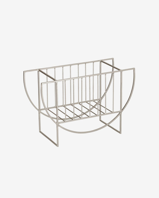 Aubrey silver magazine rack