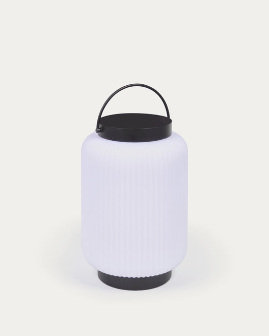 Verona outdoor table lamp in polythene and metal with black finish