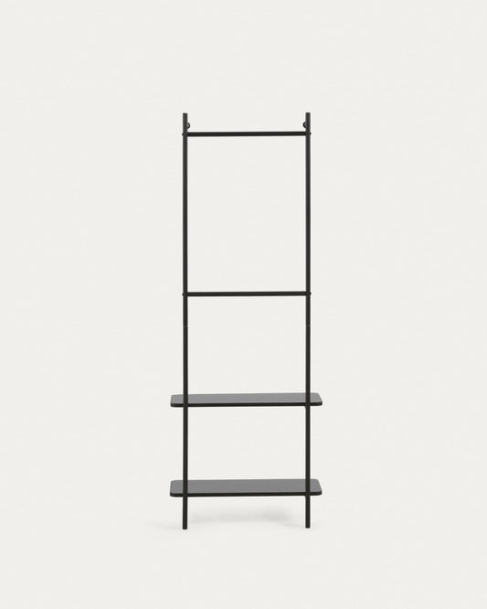 Galatia melamine and metal clothes rail with black finish 60 x 162 cm