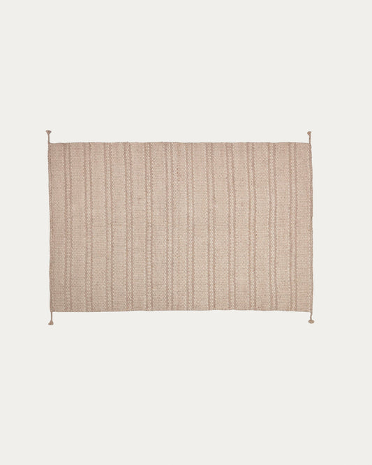 Kaie rug 100% PET in beige 160 x 230 cm