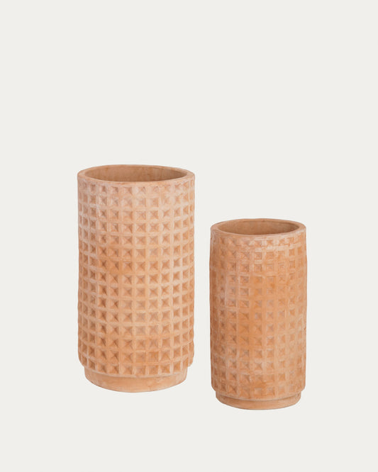 Celi set of 2 terracota plant pots, Ø 34 cm / Ø 25 cm