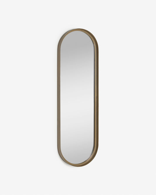 Tiare gold metal wall mirror 31 x 101 cm