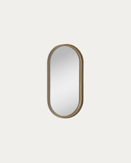 Tiare gold metal wall mirror 31 x 61,5 cm