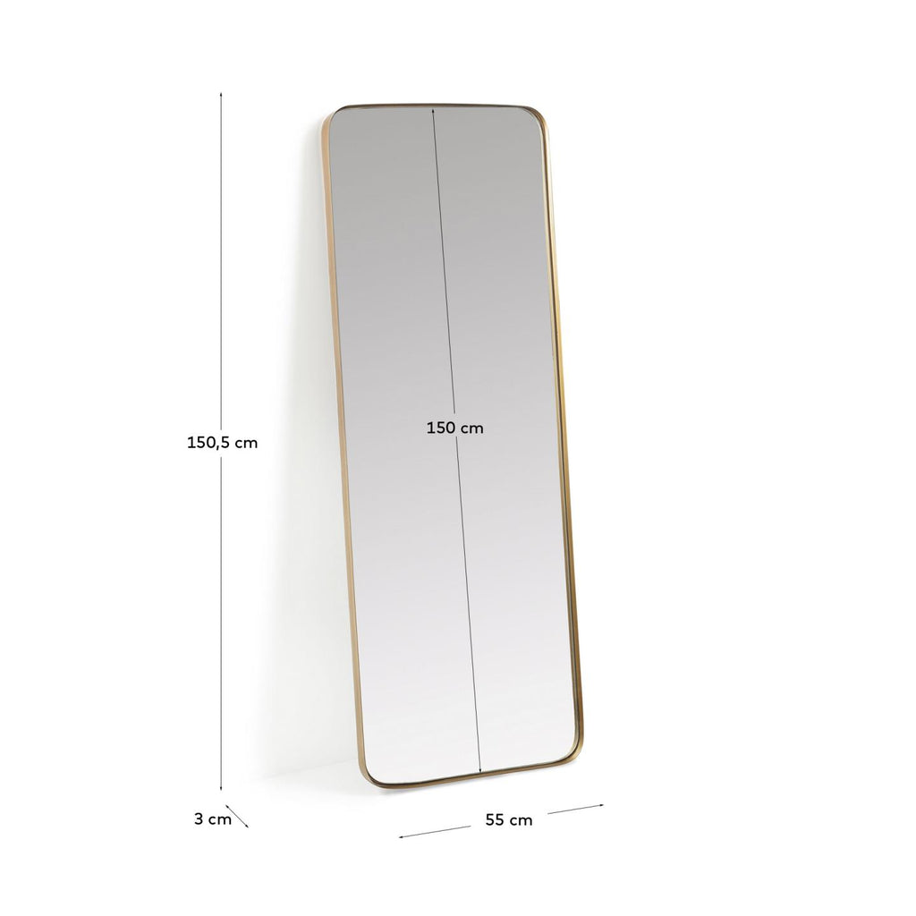 Marco gold metal wall mirror 55 x 150,5 cm