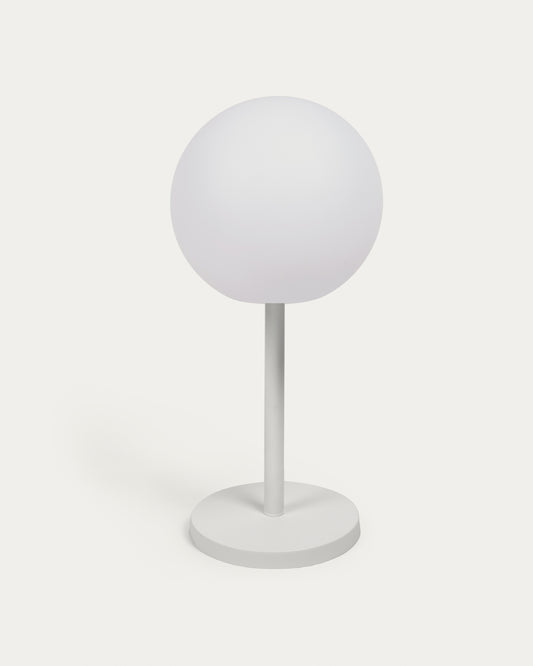 Outdoor Dinesh table lamp in white steel