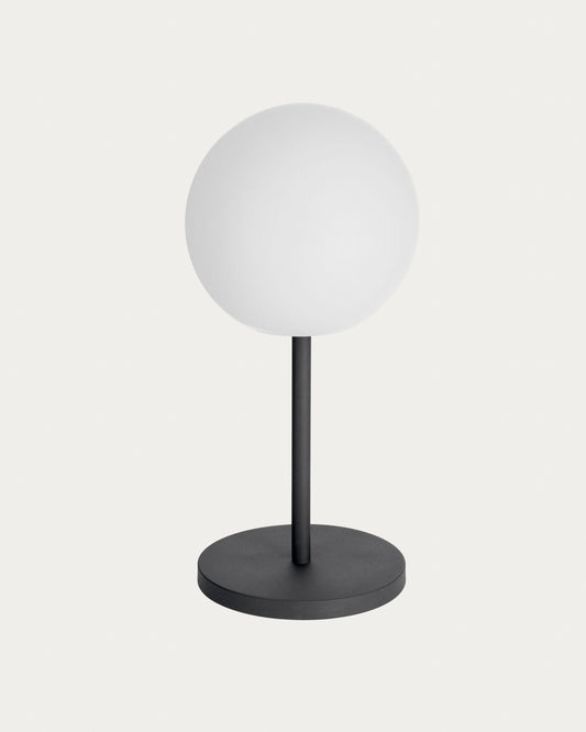 Outdoor Dinesh table lamp in black steel