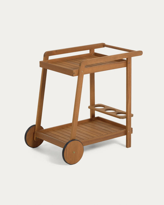 Felisa solid acacia hostess trolley FSC 100%