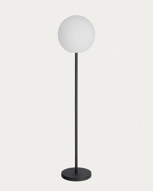 Outdoor Dinesh floor lamp in black steel