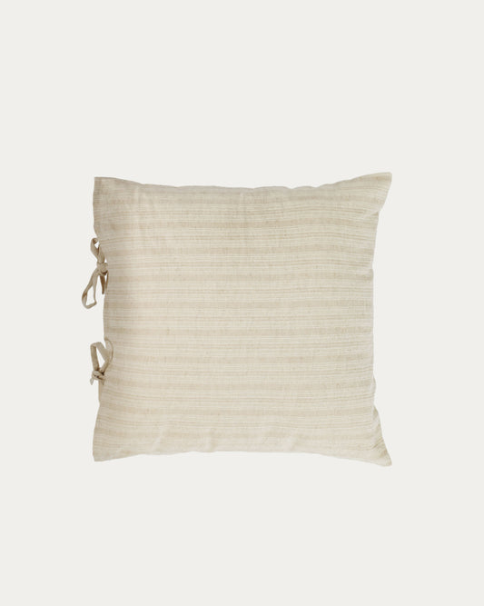 Etna 100% linen cushion cover with beige stripes 45 x 45 cm