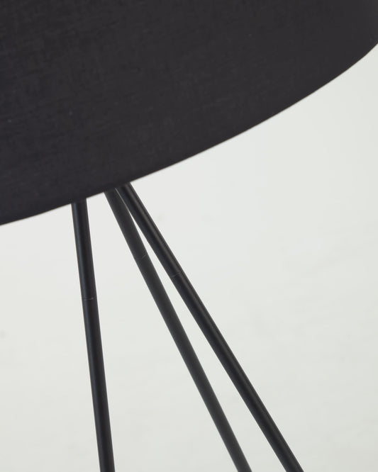 Ikia floor lamp in steel with black finish