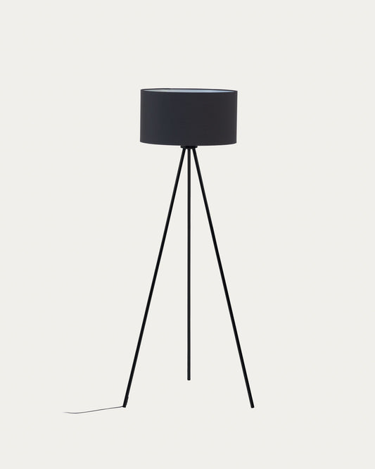 Ikia floor lamp in steel with black finish