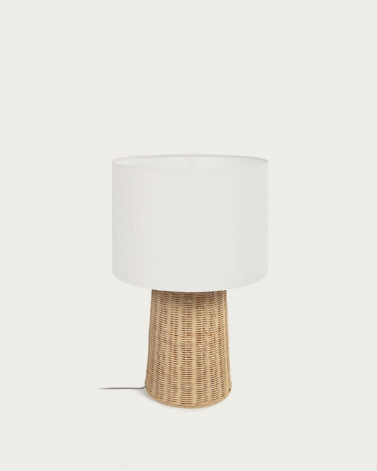 Kimjit table lamp in rattan with natural finish