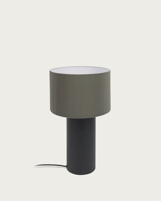 Domicina table lamp in metal with black and grey finish