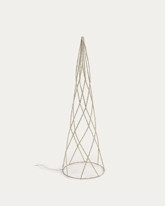 Shirly light-up tree cone in gold