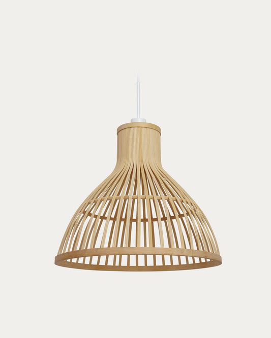 Nathaya bamboo ceiling lampshade with a natural finish, Ø 46 cm