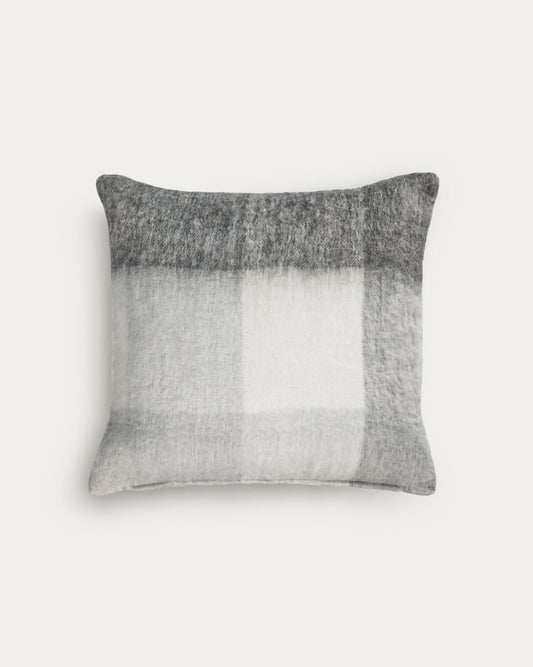 Catarina white and grey check cushion cover 45 x 45 cm