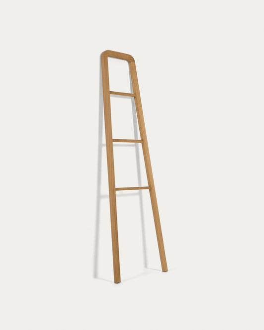 Uliana solid teak towel rail with natural finish 50 x 160 cm