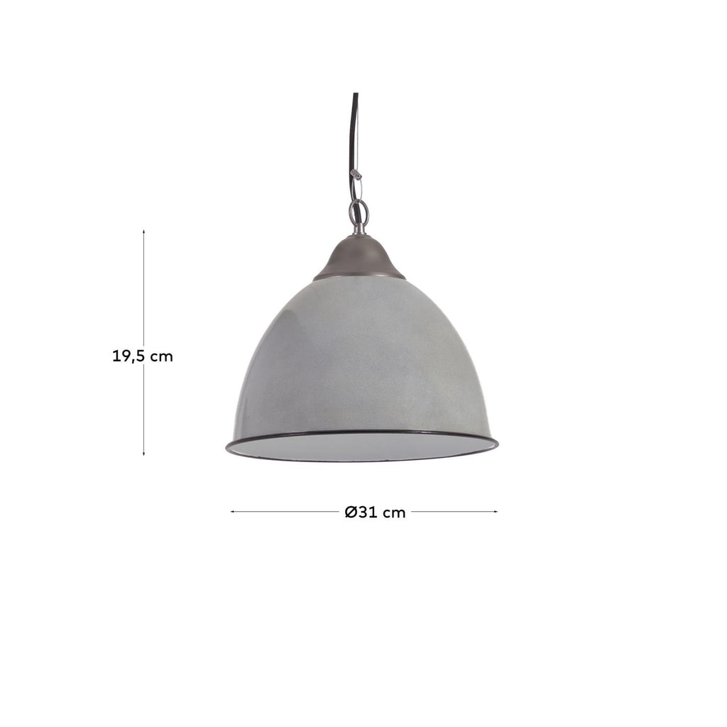 Neus ceiling lamp in metal with a grey finish