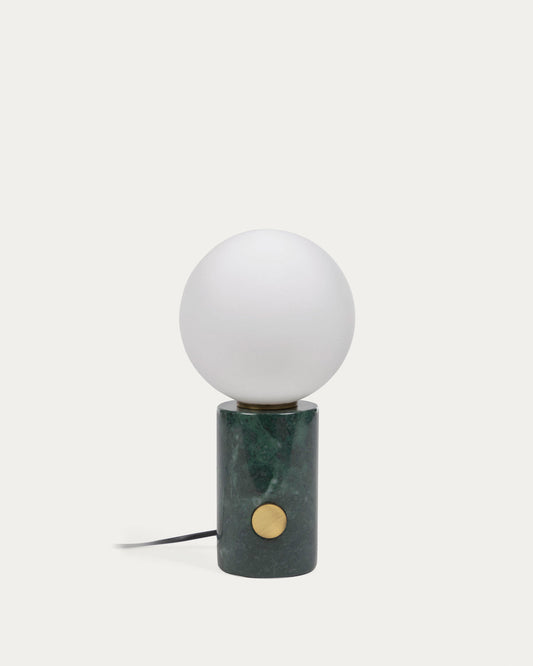 Lonela table lamp in marble with green finish