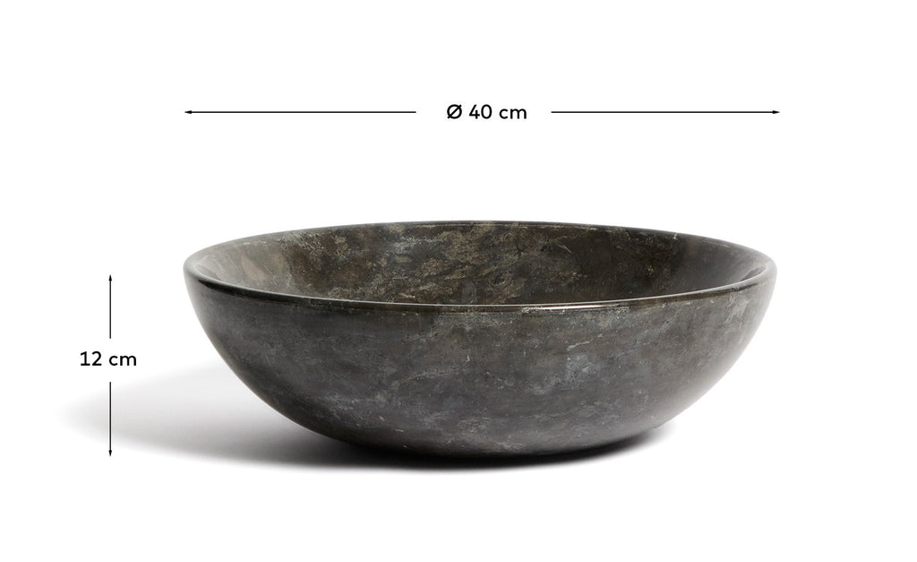 Darnen grey marble countertop washbasin Ø 40cm