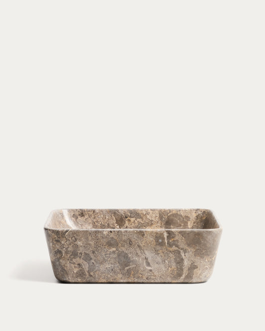 Darnen grey marble countertop washbasin 40 x 40cm