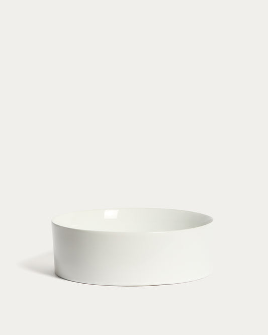 Ovara countertop basin in white glazed ceramic Ø 36 cm