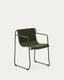 Maurina chair in green galvanised steel and green rope cord