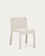 Loria beige chenille stackable chair