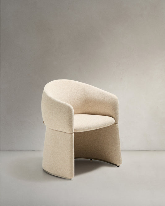 Bosca beige chenille chair