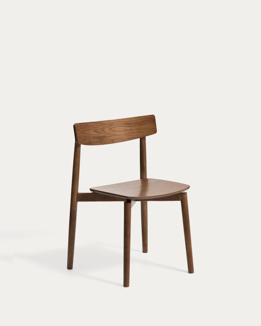 Evera chair in oak veneer with walnut finish