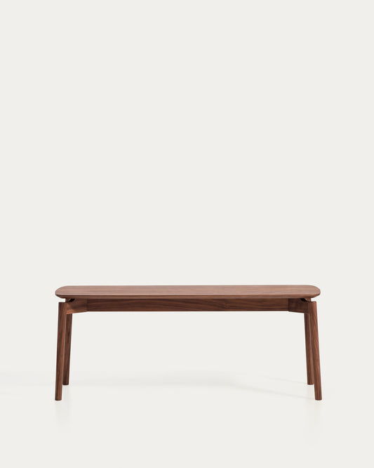 Evera bench in oak veneer with walnut finish 122cm